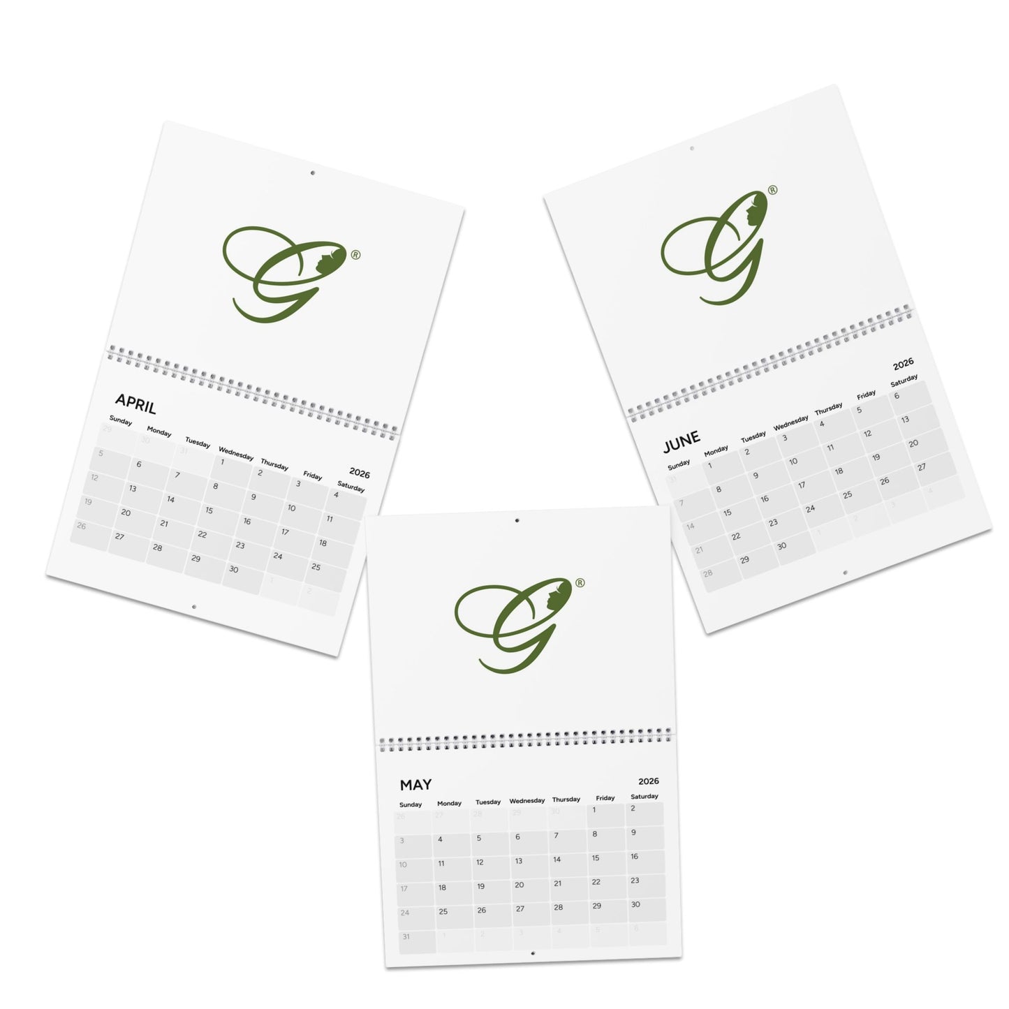 (Stakeholders) 2026 Wall Calendar — Classic Green Monogram "Est. 2008"