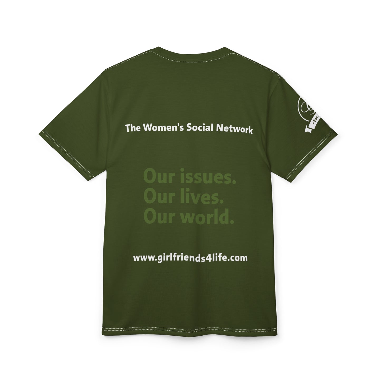 Girlfriends4life Tee — Olive Friendship Graphic Shirt