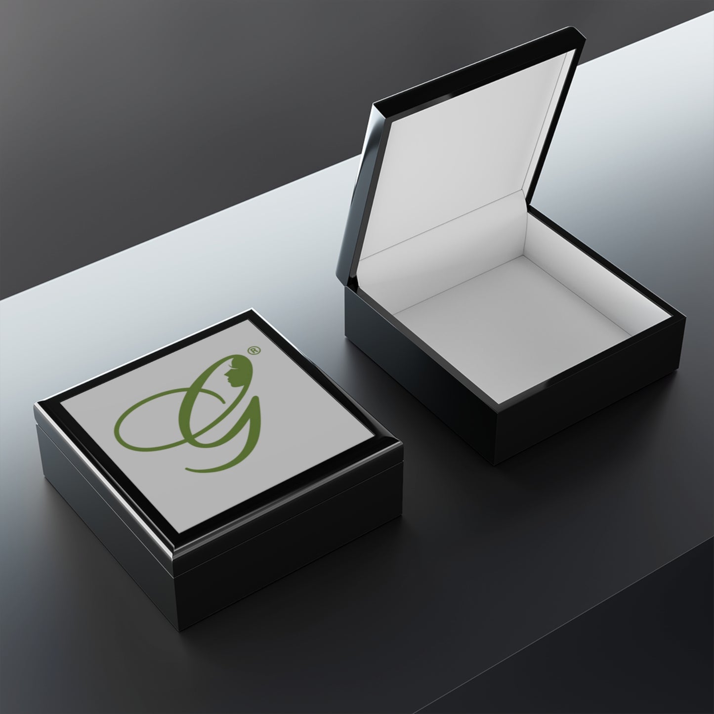 (Members) Personalized Monogram Jewelry Box — 'G' with Est. 2008 Engraving