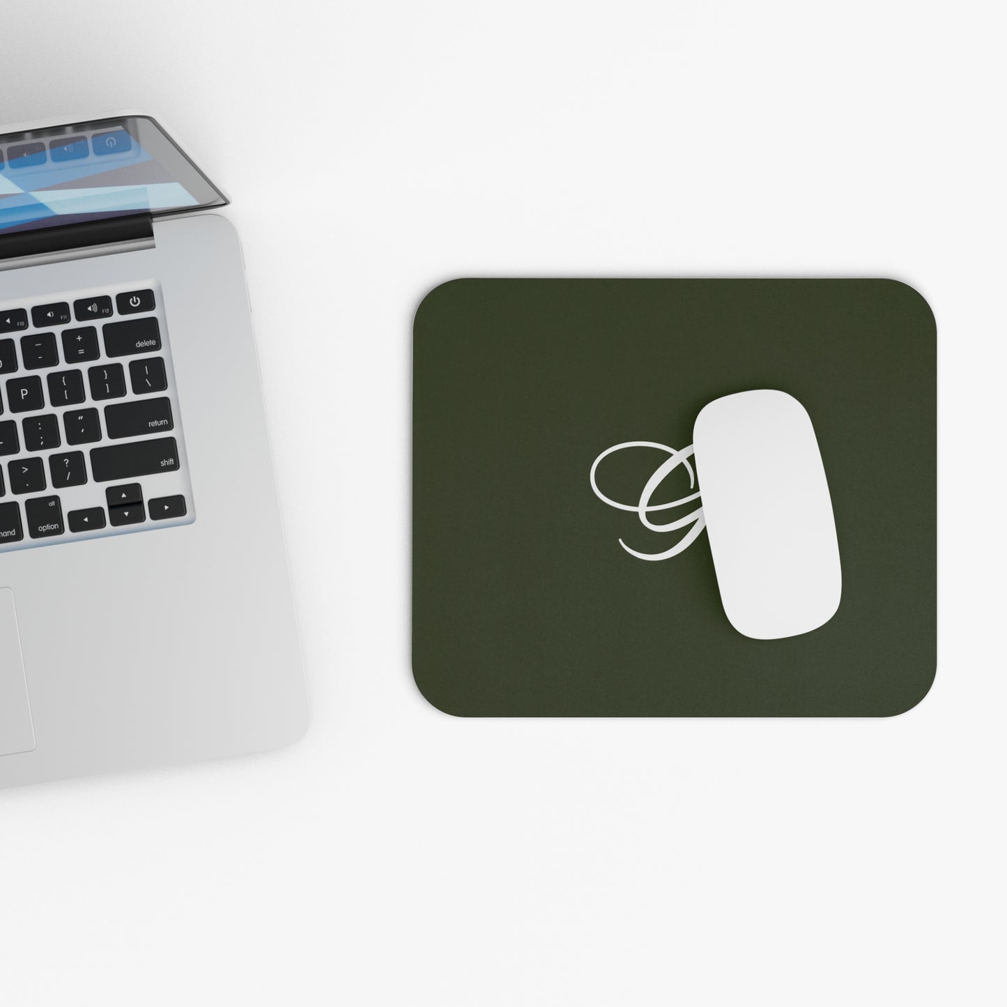 (Members) Rectangle Mouse Pad — “Our issues. Our lives. Our world.” Olive Desk Mat for Women’s Social Network