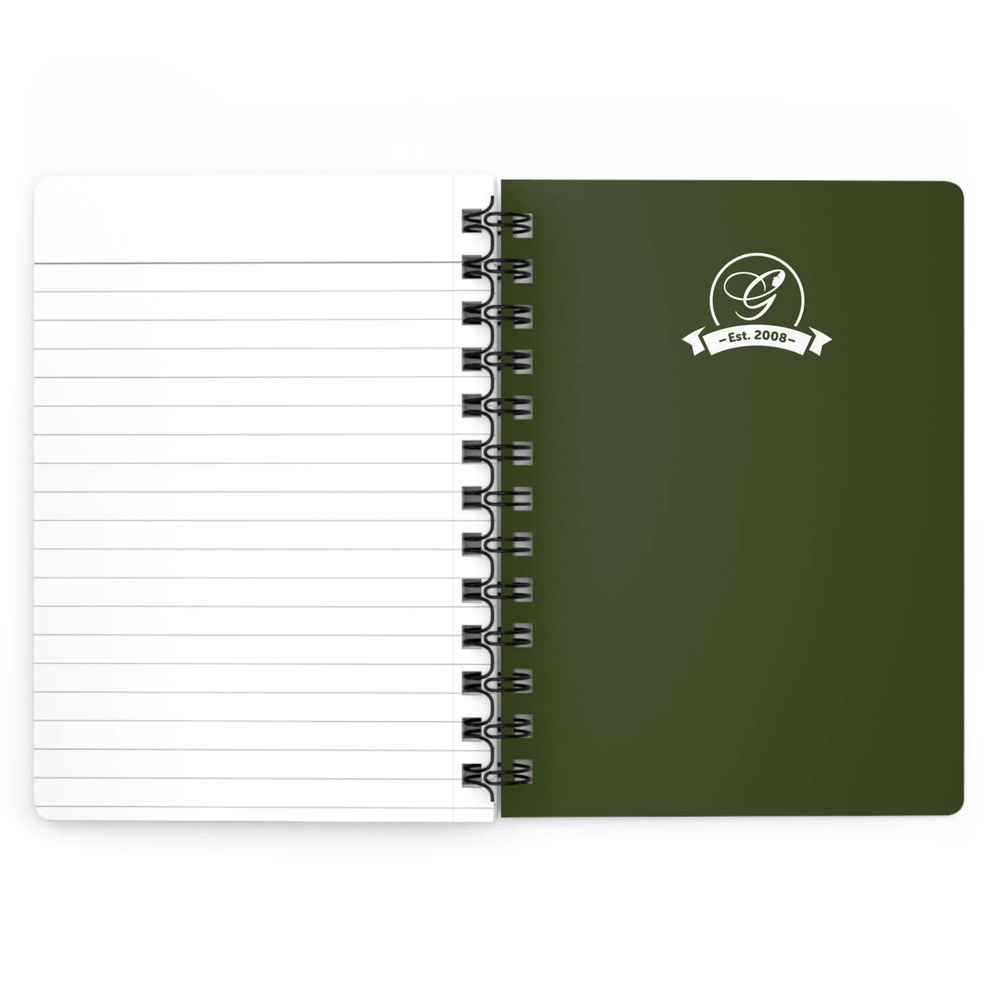 (Stakeholders) Monogram 'G' Spiral Journal — Olive Green Est. 2008 Notebook