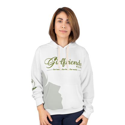 Girlfriends4life Hoodie — Women's Social Network Pullover (Our issues. Our lives. Our world.)