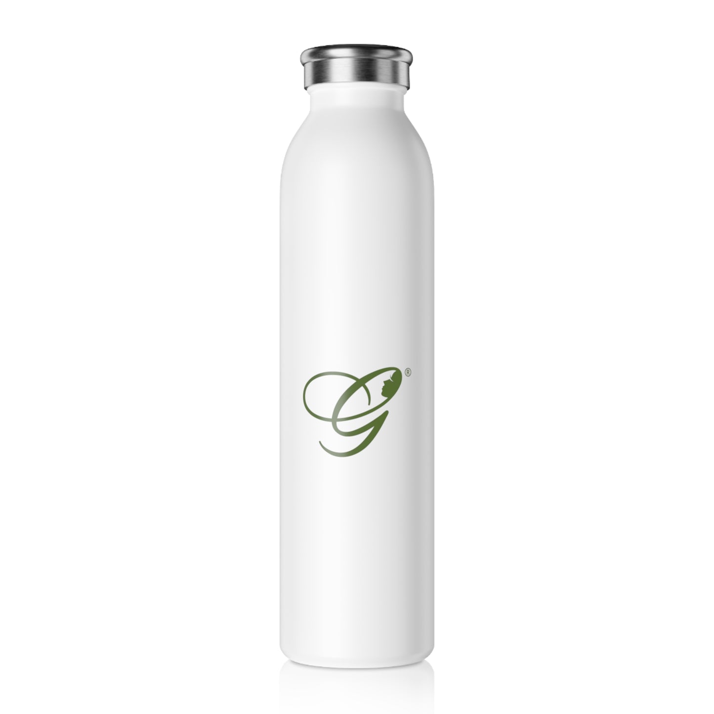 (Stakeholders) Slim Water Bottle — Minimalist Monogram 'G' Crest Stainless Steel Bottle