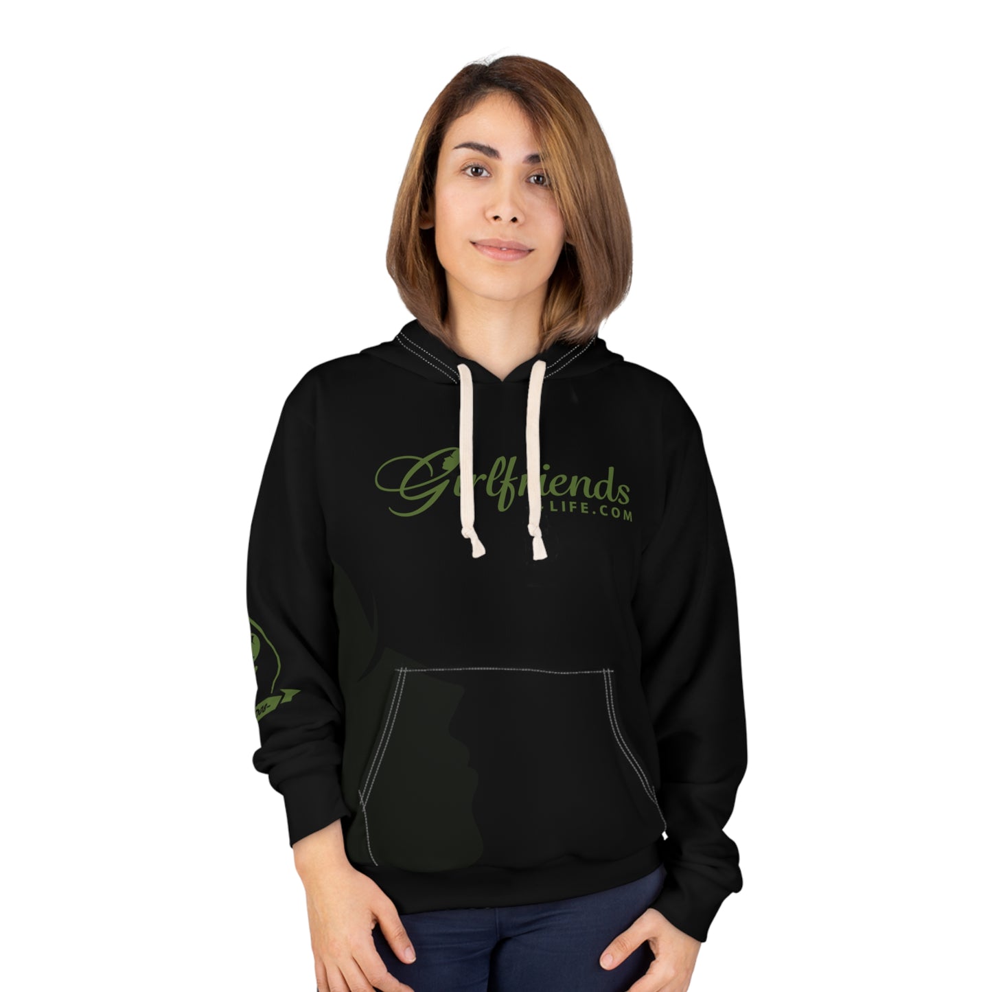 (Stakeholders)  Girlfriends4Life QR Hoodie — Women’s Social Network Pullover