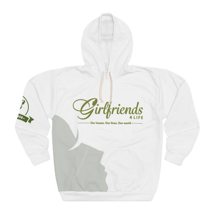 Girlfriends4life Hoodie — Women's Social Network Pullover (Our issues. Our lives. Our world.)