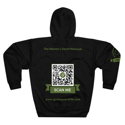 (Stakeholders)  Girlfriends4Life QR Hoodie — Women’s Social Network Pullover