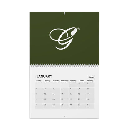 (Stakeholders) 2026 Wall Calendar — Classic Green Monogram Design (Est. 2008)