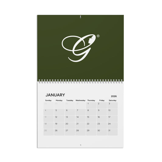 (Stakeholders) 2026 Wall Calendar — Classic Green Monogram Design (Est. 2008)