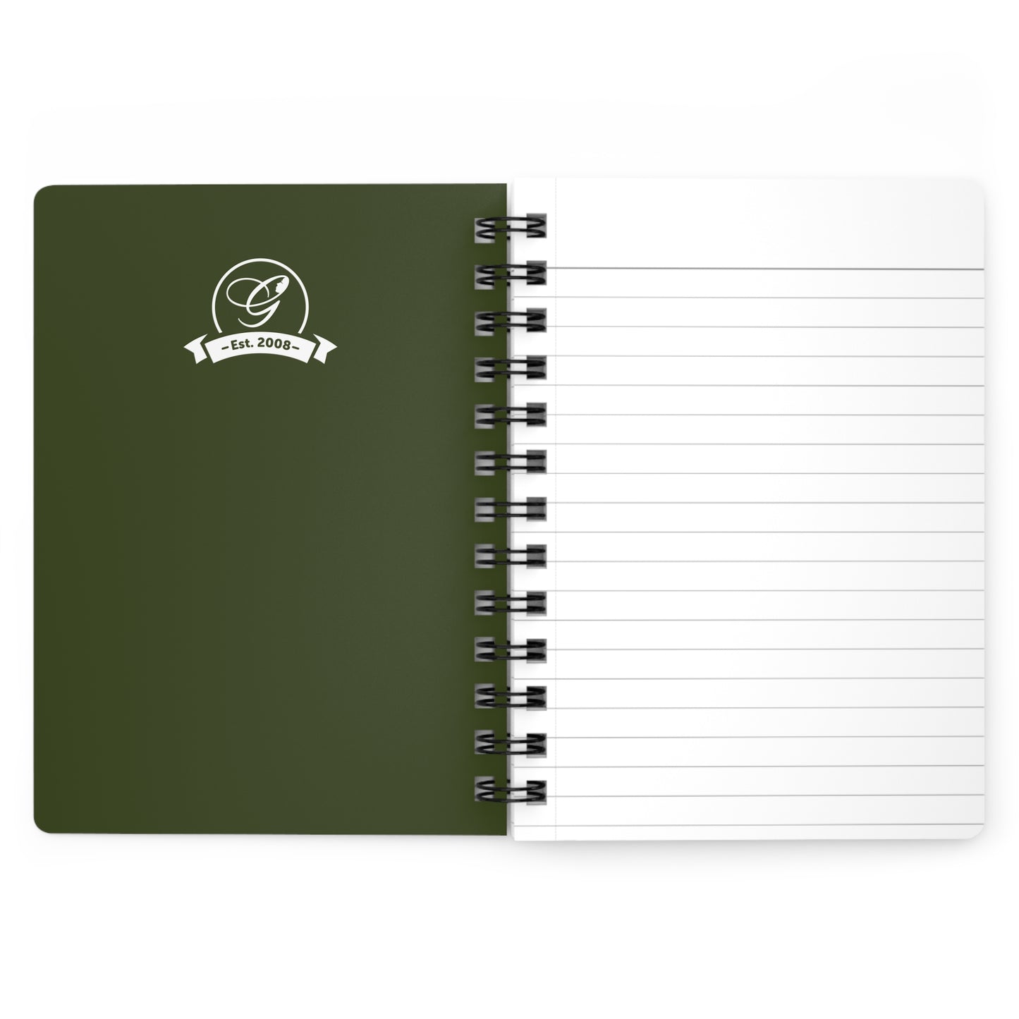 (Stakeholders) Monogram 'G' Spiral Journal — Olive Green Est. 2008 Notebook