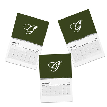 (Stakeholders) 2026 Wall Calendar — Classic Green Monogram Design (Est. 2008)
